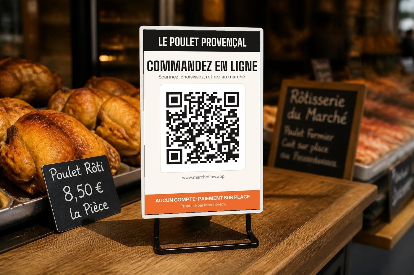 QR code pour l'étal